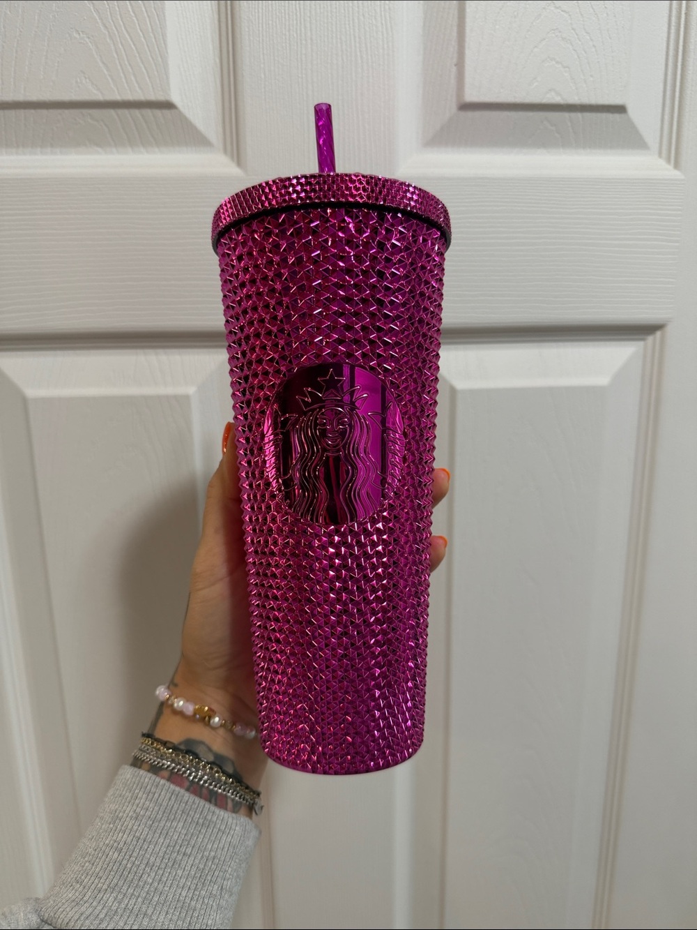 Starbucks Hot Magenta Studded Tumbler